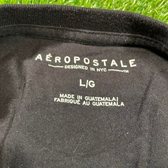 Aeropostale NYC 84 retro graphic cotton tee black and white men's (L) - Picture 4 of 5